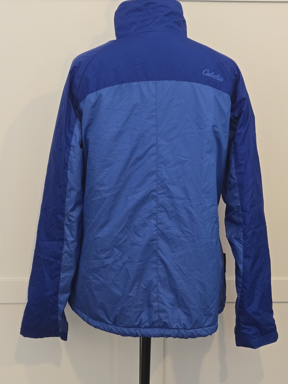 Cabela's Two-Tone Blue Full Zip Fleece Utility Jacket Gorpcore Outdoor Hiking S - Picture 3 of 11